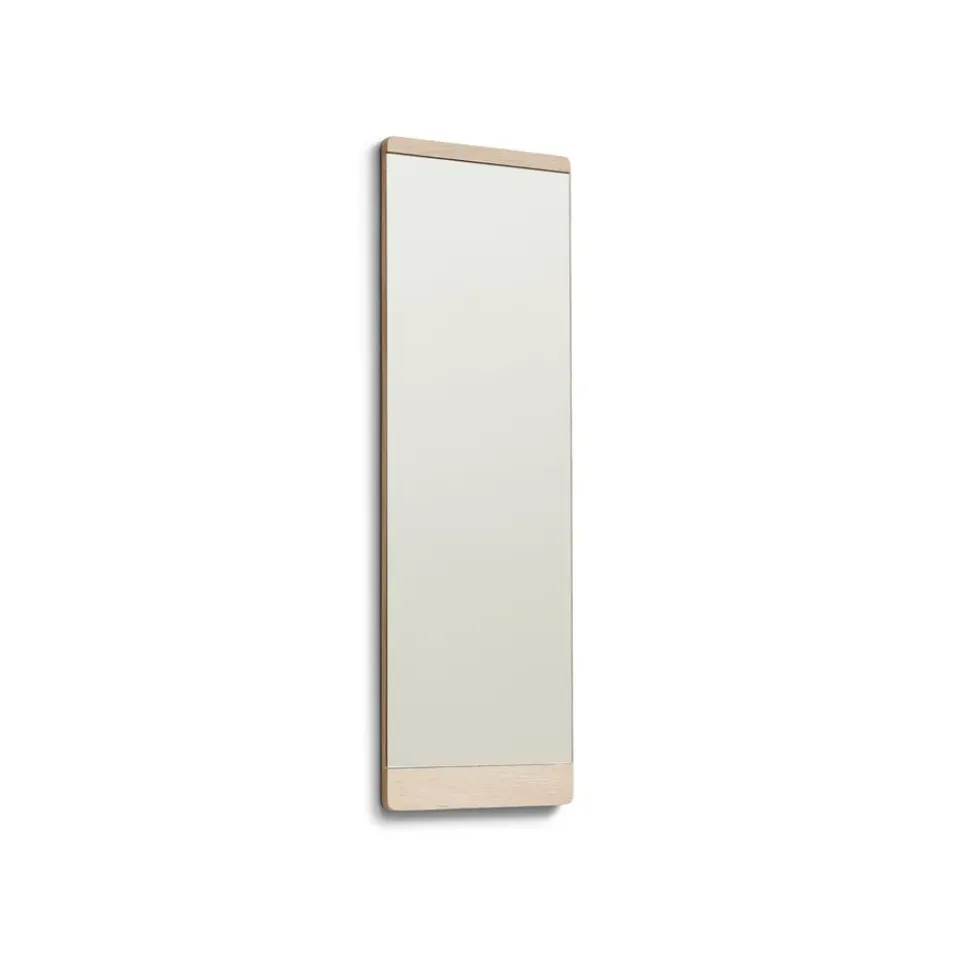 Form & Refine Rim wall mirror 35x110 cm, White oak Beige Clearance