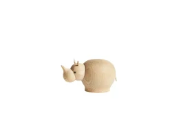 Woud Rina wooden rhino, Small Brown