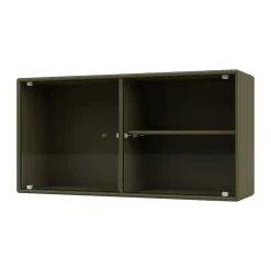 Montana Ripple I display cabinet 69.6x35.4x20 cm, Oregano GreenBrown Discount