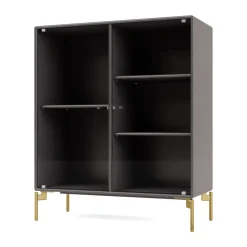 Montana Ripple II display cabinet 69.6x82.2x30 cm, Coffee-legs brass Brown Outlet