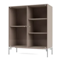 Montana Ripple II display cabinet 69.6x82.2x30 cm, Mushroom-legs chrome Beige Online