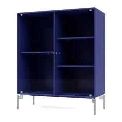 Montana Ripple II display cabinet 69.6x82.2x30 cm, Monarch-legs chrome Blue