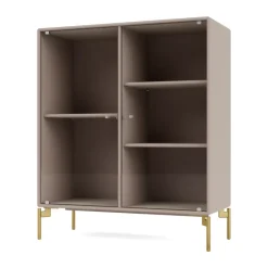 Montana Ripple II display cabinet 69.6x82.2x30 cm, Mushroom-legs brass Beige Outlet