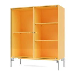 Montana Ripple II display cabinet 69.6x82.2x30 cm, Acacia-legs chrome Yellow Sale