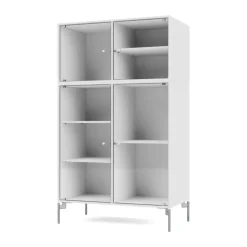 Montana Ripple III display cabinet 69.6x117.6x38 cm, New-legs chrome White