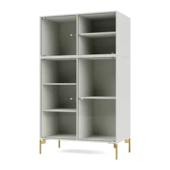 Montana Ripple III display cabinet 69.6x117.6x38 cm, Nordic-legs brass Grey Discount