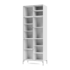 Montana Ripple IV display cabinet 69.6x187.2x38 cm, New-legs chrome White