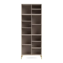 Montana Ripple IV display cabinet 69.6x187.2x38 cm, Clay-legs brass Grey New