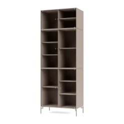 Montana Ripple IV display cabinet 69.6x187.2x38 cm, Mushroom-legs chrome Beige Online