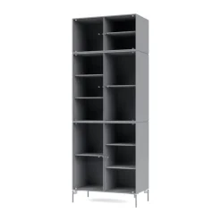 Montana Ripple IV display cabinet 69.6x187.2x38 cm, Graphic-legs chrome Grey Outlet