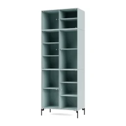 Montana Ripple IV display cabinet 69.6x187.2x38 cm, Flint-legs black Blue Outlet