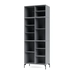 Montana Ripple IV display cabinet 69.6x187.2x38 cm, Graphic-legs black Grey Outlet