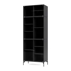 Montana Ripple IV display cabinet 69.6x187.2x38 cm, Anthracite-legs black Grey Discount