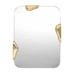 Broste Copenhagen Roberta mirror S 46x60 cm, Gold Gold-coloured Best