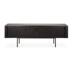 Ethnicraft Roller Max TV unit, Lacquered teak--2 doors Black Hot