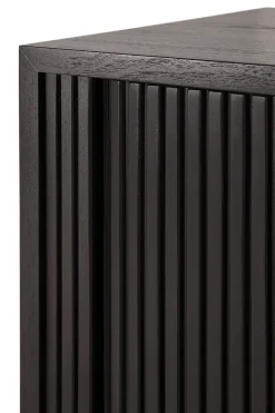 Ethnicraft Roller Max TV unit, Lacquered teak--2 doors Black Hot