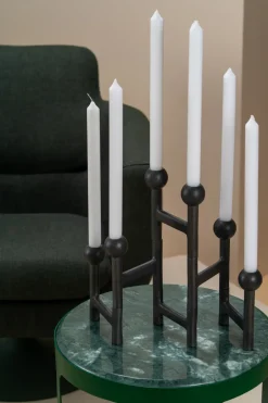 POLSPOTTEN Round Folding candlestick 56x30 cm, Dark Grey Outlet