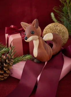 Spring Copenhagen Roxy fox decoration 10 cm, Mahogany Brown Best