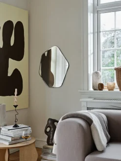 Broste Copenhagen Ruby wall mirror 60x50 cm, Clear-black TransparentBlack Discount