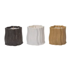 Ferm Living Rylith scented candle 13h 3 pieces, Figs, lemongrass, chamomile WhiteBeigeBrown Clearance