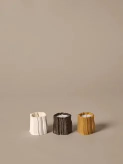 Ferm Living Rylith scented candle 13h 3 pieces, Figs, lemongrass, chamomile WhiteBeigeBrown Clearance