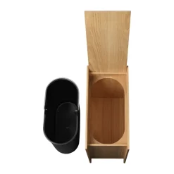 Ferm Living Sama waste bin, Oak, 50 L Beige Discount
