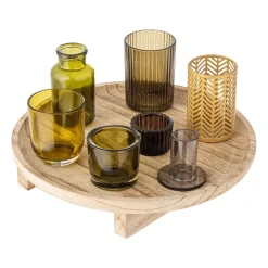 Bloomingville Sanga tray with lantern 8 pieces, Natural- Multi Hot