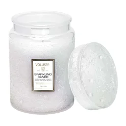Voluspa Scented candle glass jar 100 hours, Sparkling Cuvée White Clearance