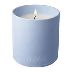 Design Letters Scented candle large Ø8 cm, Hygge- Blue Outlet