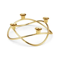 Georg Jensen Season candleholder Ø26 cm, gold plated Gold-coloured Online