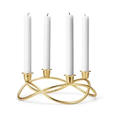Georg Jensen Season candleholder Ø26 cm, gold plated Gold-coloured Online
