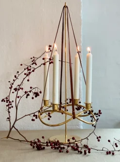 Georg Jensen Season candleholder Ø26 cm, gold plated Gold-coloured Online
