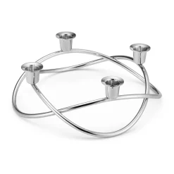 Georg Jensen Season candleholder Ø26 cm, shiny GreySilver-coloured Sale