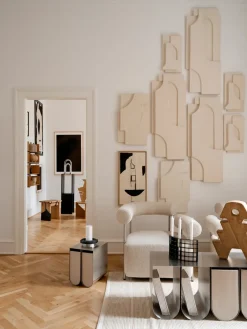 Kristina Dam Studio Serif Relief wall decoration S, Off White Best