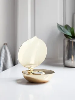 Design House Stockholm Shell votive, brass Gold-coloured New