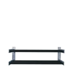 Scherlin Shoe shelf 5, Oak stained, wall, 2 level Black New