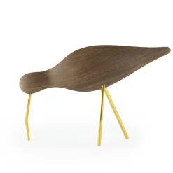 Normann Copenhagen Shorebird walnut-brass, Large Brown Hot