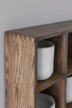 Mette Ditmer Showcase wall shelf 40x53 cm, Dark oiled oak Brown