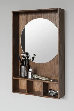 Mette Ditmer Show-me mirror with shelf small, Dark oiled Brown Outlet