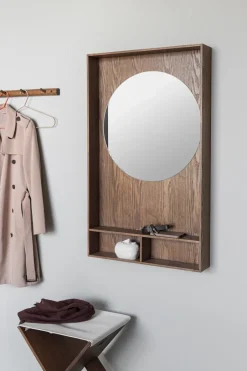 Mette Ditmer Show-me mirror with shelf large, Dark oiled Brown Best