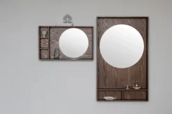 Mette Ditmer Show-me mirror with shelf large, Dark oiled Brown Best