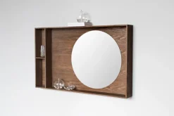 Mette Ditmer Show-me mirror with shelf large, Dark oiled Brown Best