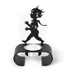 Solstickan Design Silhuett candle holder 9.3x13.3 cm, Black Online