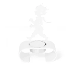 Solstickan Design Silhuett candle holder 9.3x13.3 cm, White Hot