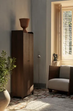 Ferm Living Sill Tall cabinet, Dark stained oak Brown
