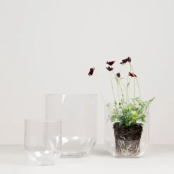 DBKD Simple glass vase large, Clear Transparent Hot