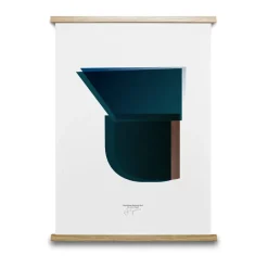 Paper Collective Sketchbook Abstract 03 poster, 30x40 cm Blue