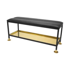 Scherlin Skobench 11, /brass. leather cushion Black Clearance