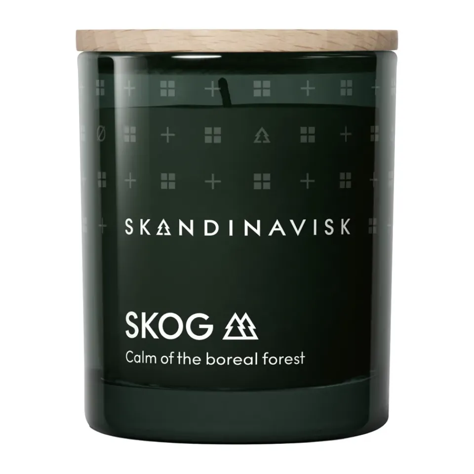 Skandinavisk Skog scented candle with lid, 65 g Green New