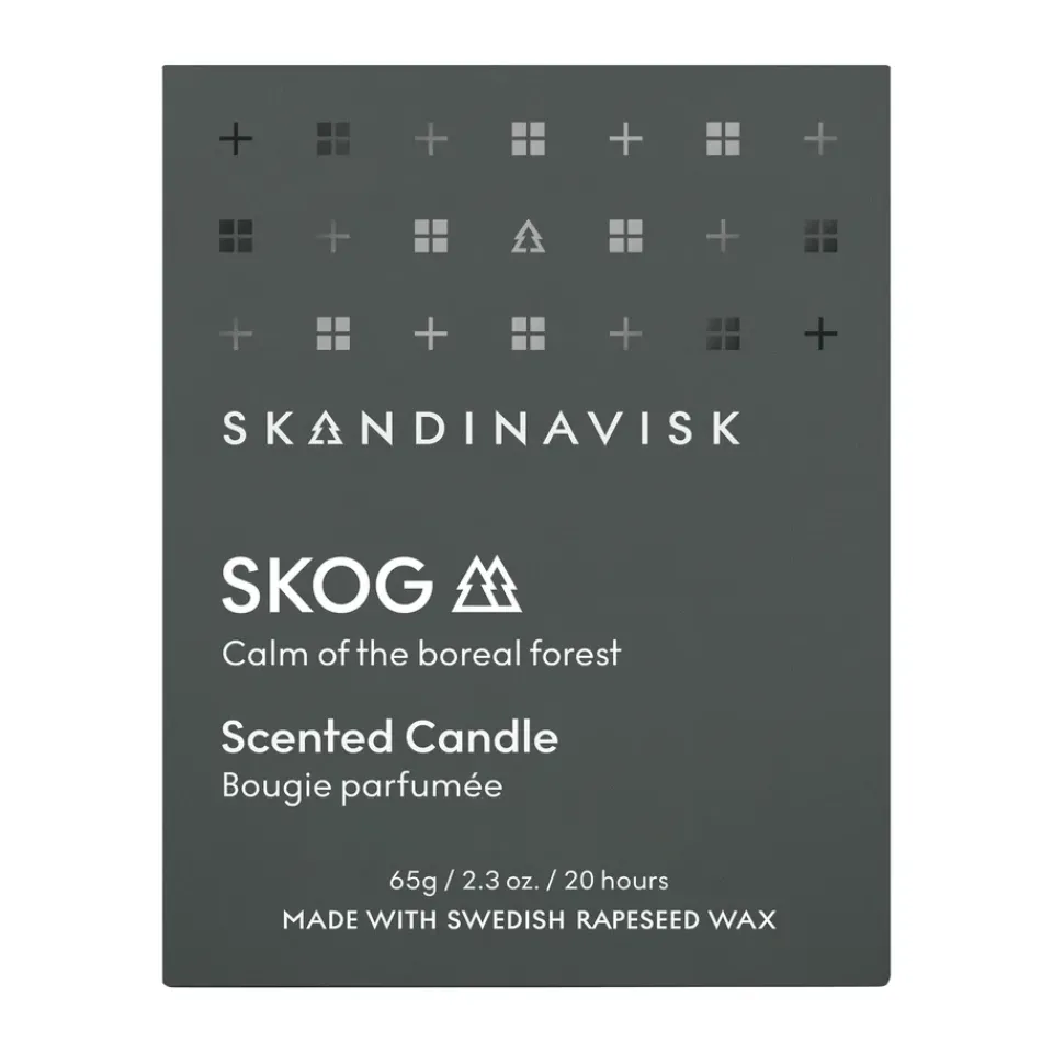 Skandinavisk Skog scented candle with lid, 65 g Green New